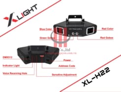 Đèn laser 2 mắt 2 cửa cho karaoke XLIGHT XL-H22 - Hình ảnh 3