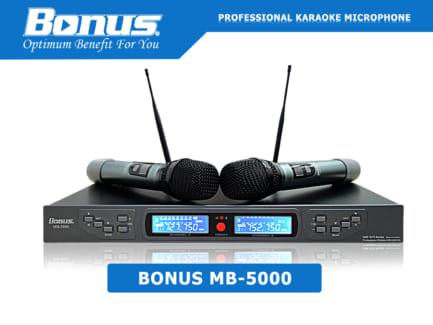 Micro karaoke không dây Bonus MB-5000 chuyên nghiệp. Micro karaoke không dây Bonus MB-5000 chuyên nghiệp.