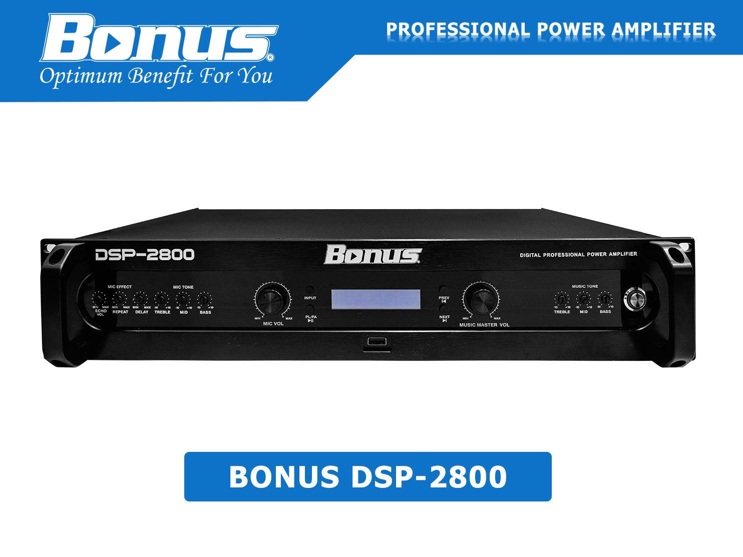 amply karaoke liền vang số Bonus Audio DSP-2800 đa chức năng.