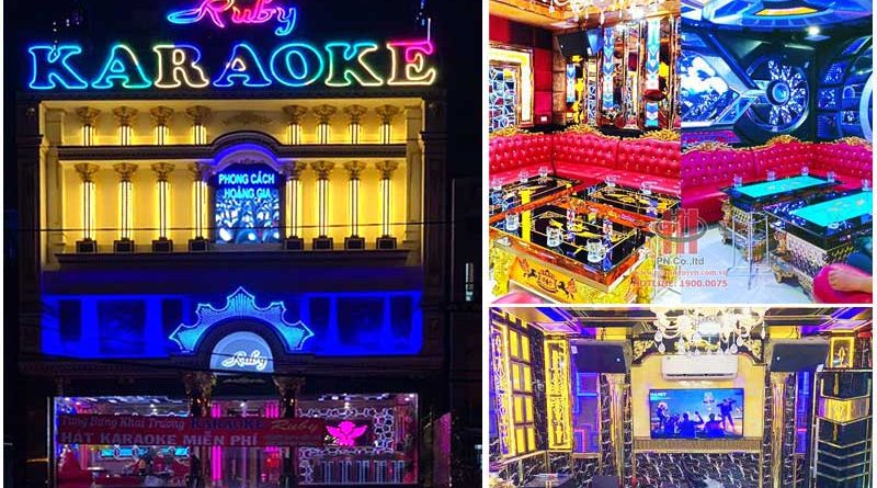 Công trình thi công hệ thống âm thanh chuyên nghiệp Karaoke RUBY - Q.12