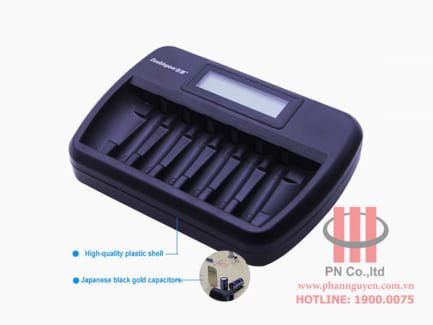 Bộ sạc pin thông minh 6 viên doublepow dp-k66