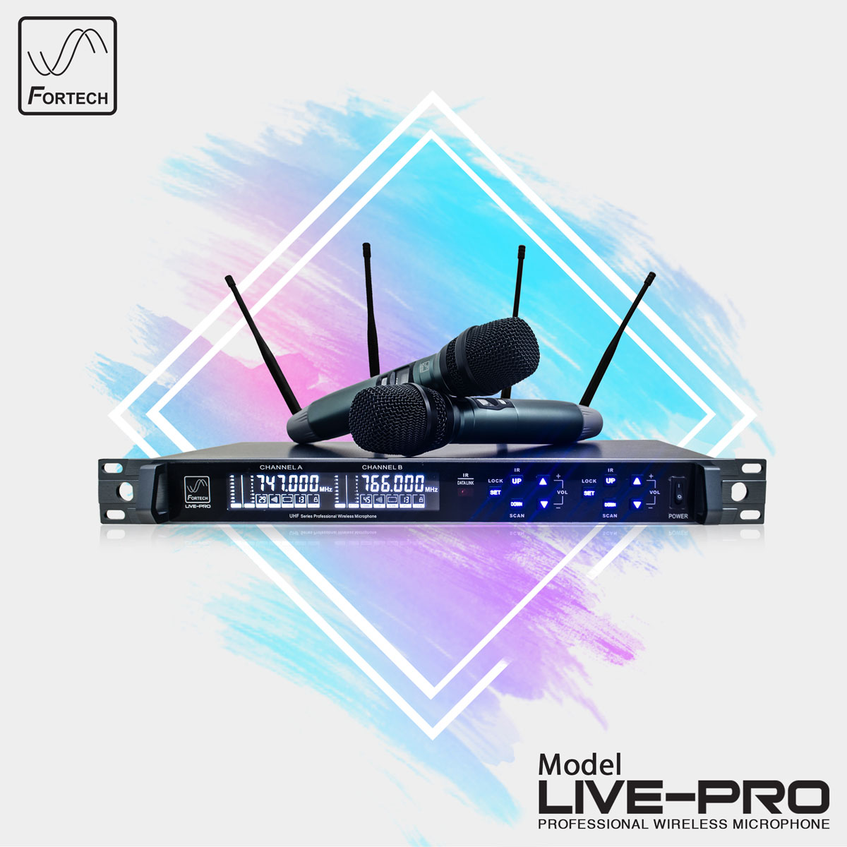 Micro karaoke không dây cao cấp Fortech Live-Pro