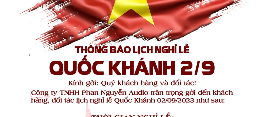 Thông bao nghỉ lễ Quốc Khánh 2/9