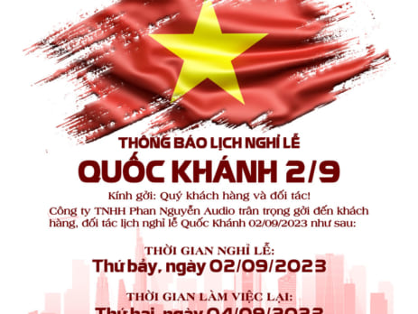 Thông bao nghỉ lễ Quốc Khánh 2/9