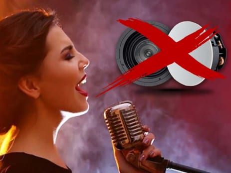 Có nên hát karaoke bằng loa âm trần?