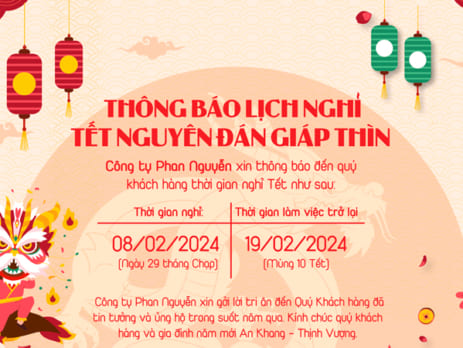 Phan Nguyễn Audio - Thông báo lịch nghỉ tết Nguyên Đán Giáp Thìn