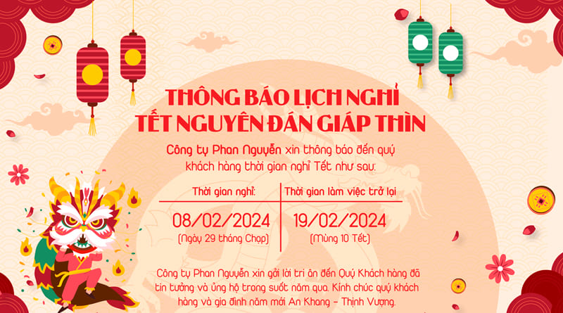 Phan Nguyễn Audio - Thông báo lịch nghỉ tết Nguyên Đán Giáp Thìn
