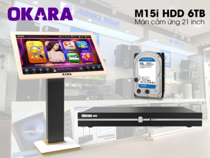 Đầu karaoke OKARA M15i 6TB màn hình cảm ứng 21 inch new 2024