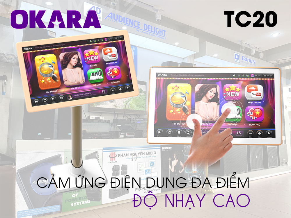 MÀN HÌNH CẢM ỨNG ĐIỆN DUNG ĐA ĐIỂM OKARA TC20