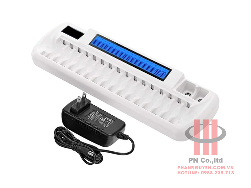 Bộ sạc 16 viên pin thông minh MP VIP-1680C tự ngắt khi đầy