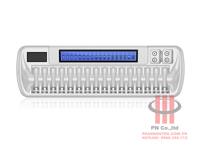 Bộ sạc 16 viên pin thông minh MP VIP-1680C tự ngắt khi đầy Bộ sạc 16 viên pin thông minh MP VIP-1680C tự ngắt khi đầy