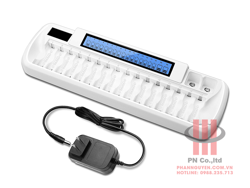 Bộ sạc 16 viên pin thông minh MP VIP-1680C tự ngắt khi đầy