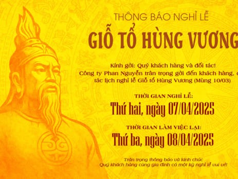 Thông báo lịch nghỉ lễ Giỗ Tổ Hùng Vương 2025