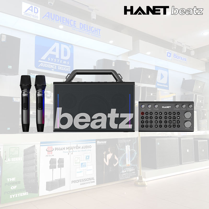 Loa karaoke Bluetooth Hanet BeatZ kèm mixer bàn đa năng